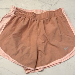 Medium sized pink Nike shorts, dry fit, only worn once or twice